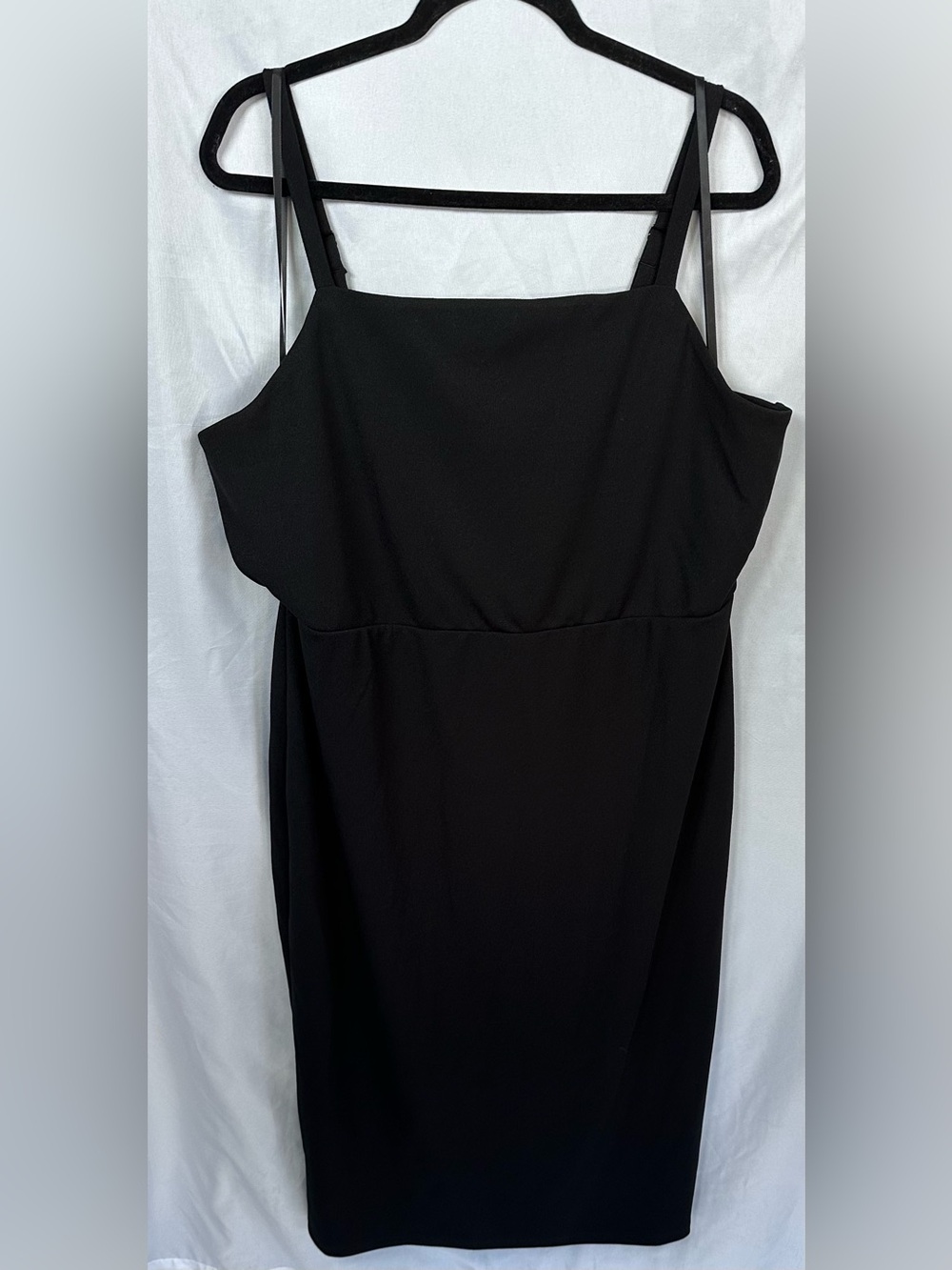 Torrid Black Midi Crepe High Neck Dress Size 1